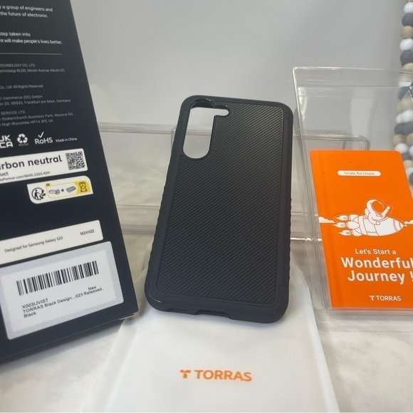 TORRAS Non-Slip Grip Samsung Galaxy S23 Case Protective Shockproof Black - Picture 3 of 6